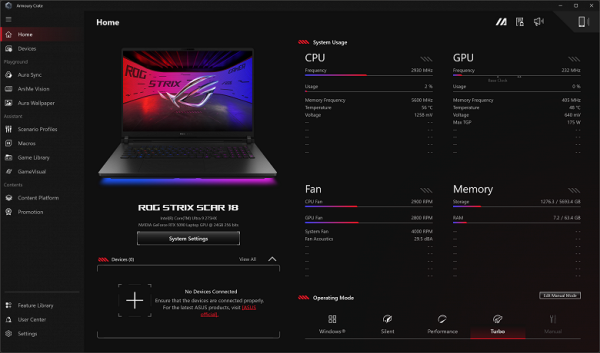 Обзор игрового ноутбука Asus ROG Strix Scar 18 G835LX с Intel Core Ultra 9 275HX и Nvidia GeForce RTX 5090 Laptop