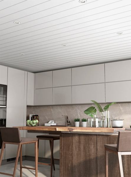 Как сделать реечный потолок — нестан­дартную альтерна­тиву натяжному