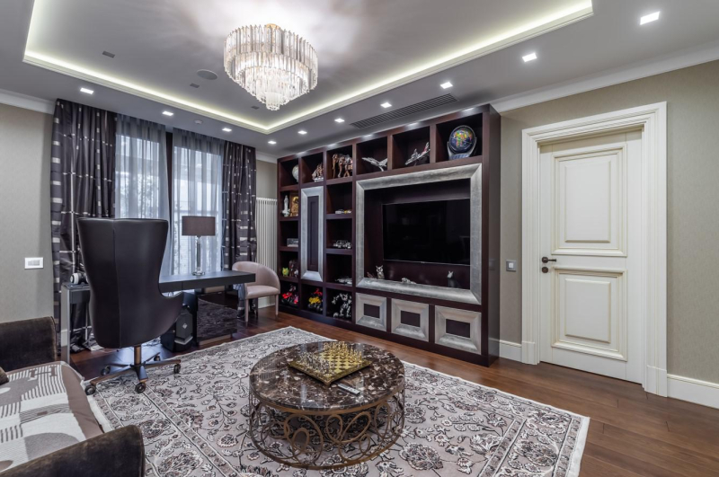 Как выделить и оформить ТВ-зону в гостиной: 7 идей