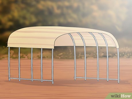Step 6 Используйте готовый набор для сборки навеса.